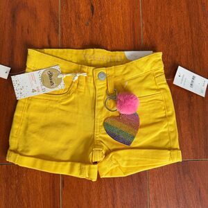 Vigoss Yellow Denim Keychain Shorts 4